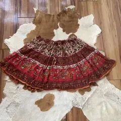 【9/3までの出品】ミニスカート　インド綿　エスニック　民族