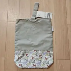 【タグ付き新品】petit main 恐竜柄 シューズバッグ