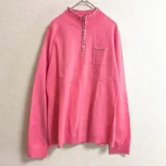 美品 s0609【ベイヒル】ハイネック長袖ハーフジップジャケット カシミヤ50%