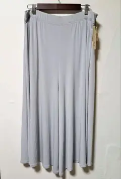 未使用タグ付き　ライトグレー ワイドパンツ　スカンチョ　L～LL