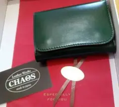 CHAOS　三つ折り財布　コードバン　新喜皮革　レーガルオガワ　姫路レザー