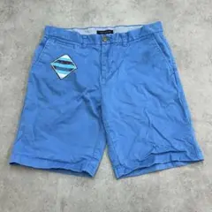 トミーヒルフィガー　ハーフパンツ　ショートパンツ　古着　ブルー　W33