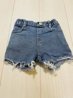 韓国 ママミデニムショートパンツ XS