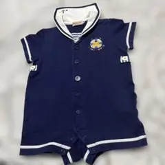 美品☆MIKI HOUSE ☆ネイビー セーラーロンパース☆70