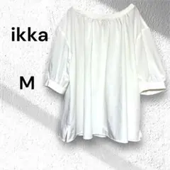 〈イッカ〉 パフスリーブブラウス　ホワイト　M