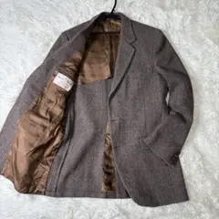【希少】HarrisTweed ハリスツイードジャケット　胡桃ボタンヘリンボーン