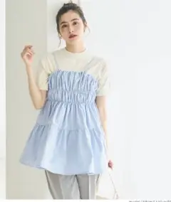【パリフワギャザーキャミチュニック】M coca 美品　レディース