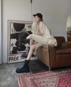fiction tokyo バックスリットロンTワンピ