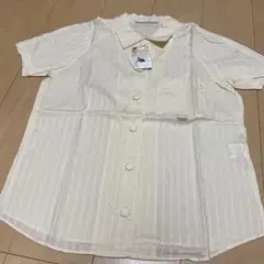 タグ付き新品　マドモアゼルノンノンパパス　シャツ　半袖　Ｌ　綿100%