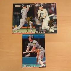 和田豊 ゴールドサイン入りトレーディングカード 3枚セット