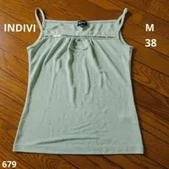 ☆美品☆ INDIVI ライトグリーン キャミソール 38