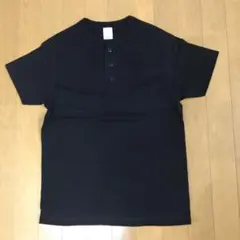新品黒S ユナイテッドアスレ 5.6オンス ヘンリーネック半袖Tシャツ