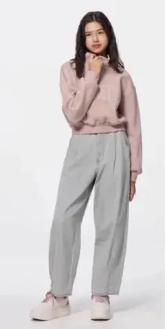 【GU】GIRLSバレルレッグジーンズJR 試着のみ極美品　 サイズL 160
