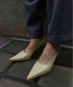 美品 ameri vintage セージグリーン　パンプス