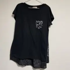 CHILLE ANAP 半袖 チュニック ペイズリー柄 黒