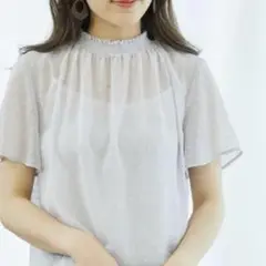 美品✨ ROPÉ PICNIC シャーリングドビードット　グレー