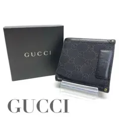 GUCCI グッチ 折り財布 gg柄 デニム コンパクトウォレット 0283