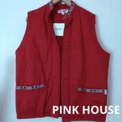 【新品】PINK HOUSE ベスト 赤 ピンクハウス