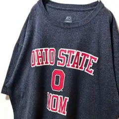 ジェイアメリカ オハイオステートMOM ロゴ Tシャツ グレー灰色 XL古着