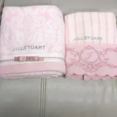 ジルスチュアート　エレガンスフルール　ハンドタオルとフェイスタオルセット　ピンク