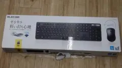 ELECOM TK-FDM110MBK 無線キーボード＆マウスセット薄型 372