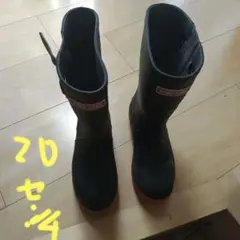レインシューズ、cliff climber 黒い長靴 バックル付き
