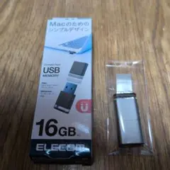 ELECOM USBメモリ 16GB MF-MGU216GBK