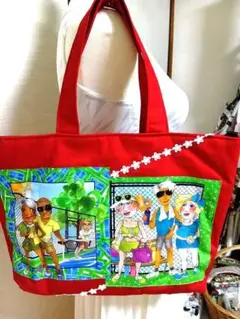 ロラライハリスパネル使用 大き目トートバッグです♡♡