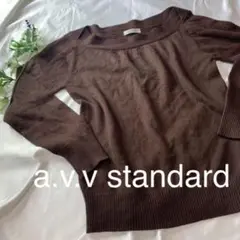 D1272【美品】a.v.v standard ウールカットソー