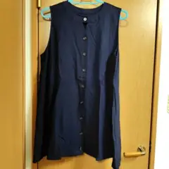 ネイビー ノースリーブ チュニック