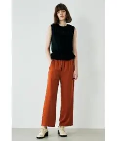マウジー MOUSSY SATIN RELAX PANTS オレンジ M