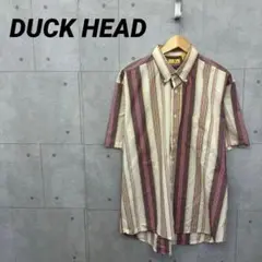 DUCK HEAD ダックヘッド シャツ マルチカラー ストライプ L