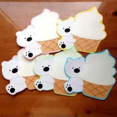 【シロクマくんのソフト5枚】製作キット 壁面飾り メッセージカード アルバム