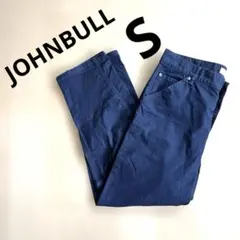 JOHNBULL ジョンブルメンズ　ネイビー カジュアルパンツ コットン混紡S