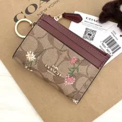 ★ 限定品 新品 COACH コーチ キーケース フローラル 花柄 ピンク