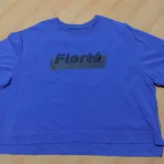 Fierté プリント 青 Tシャツ