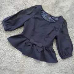 ★b1209 allamanda【38】ネイビー ペプラムデザイン セレモニー