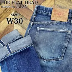 希少THE FLAT HEAD 対戦モデル3003赤耳デニム 月桂樹ボタンW30