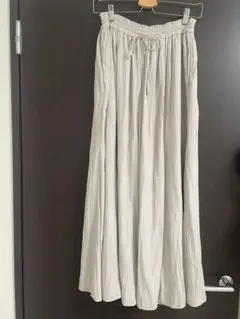 GLOBAL WORK サラサラサテンフレアワイドパンツ