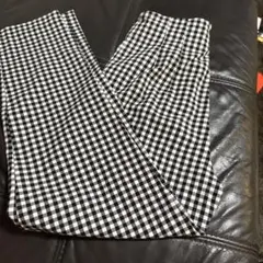ZARA ザラ ハイウエストパンツ ギンガムチェック Sサイズ 黒 白