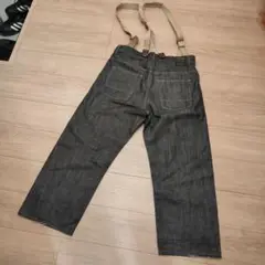 バックチャンネル　2way　ブラックデニム　サスペンダー