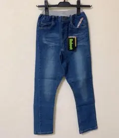 reboot r.o.gロゴテープデニムパンツ ブルー 140cm