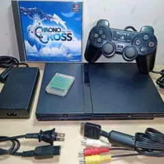 薄型PS2本体(黒)+PSクロノクロス(メモカ付)