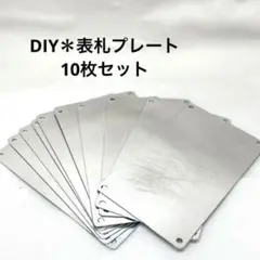 新品未使用❤️DIY 表札 プレート 10枚 4穴付き 10＊6cm ステンレス製