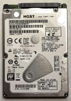 112時間使用【正常】保証付き 2.5インチ ハードディスク320GB 5d49