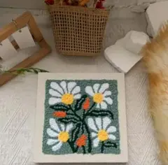 パンチ NEEDLE 初心者キット 花柄 パンチニードル 刺繍作成キット