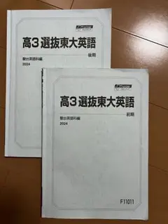 駿台志望別東大2024英語テキスト 駿台志望別東大2024英語テキスト