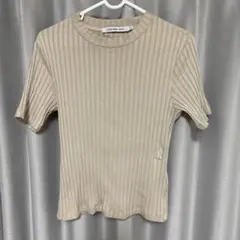 Calvin Klein Jeans 半袖リブTシャツ XS ベージュ