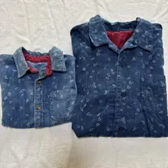 【used】フェリシモ 半袖シャツキッズ100㎝とメンズM