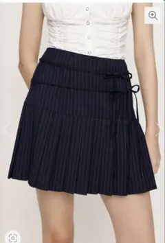 DOUBLE RIBBON PLEATS スカート　0